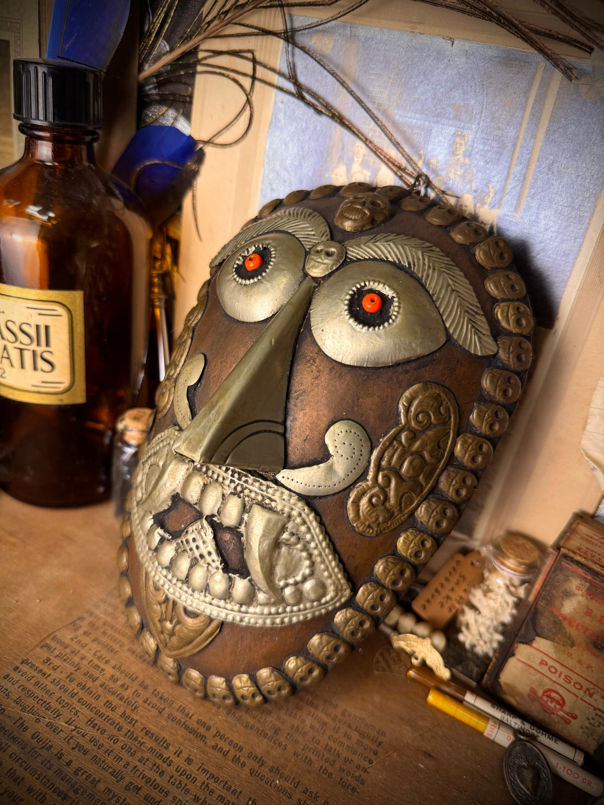 Tibetan Kapala Copper Mask