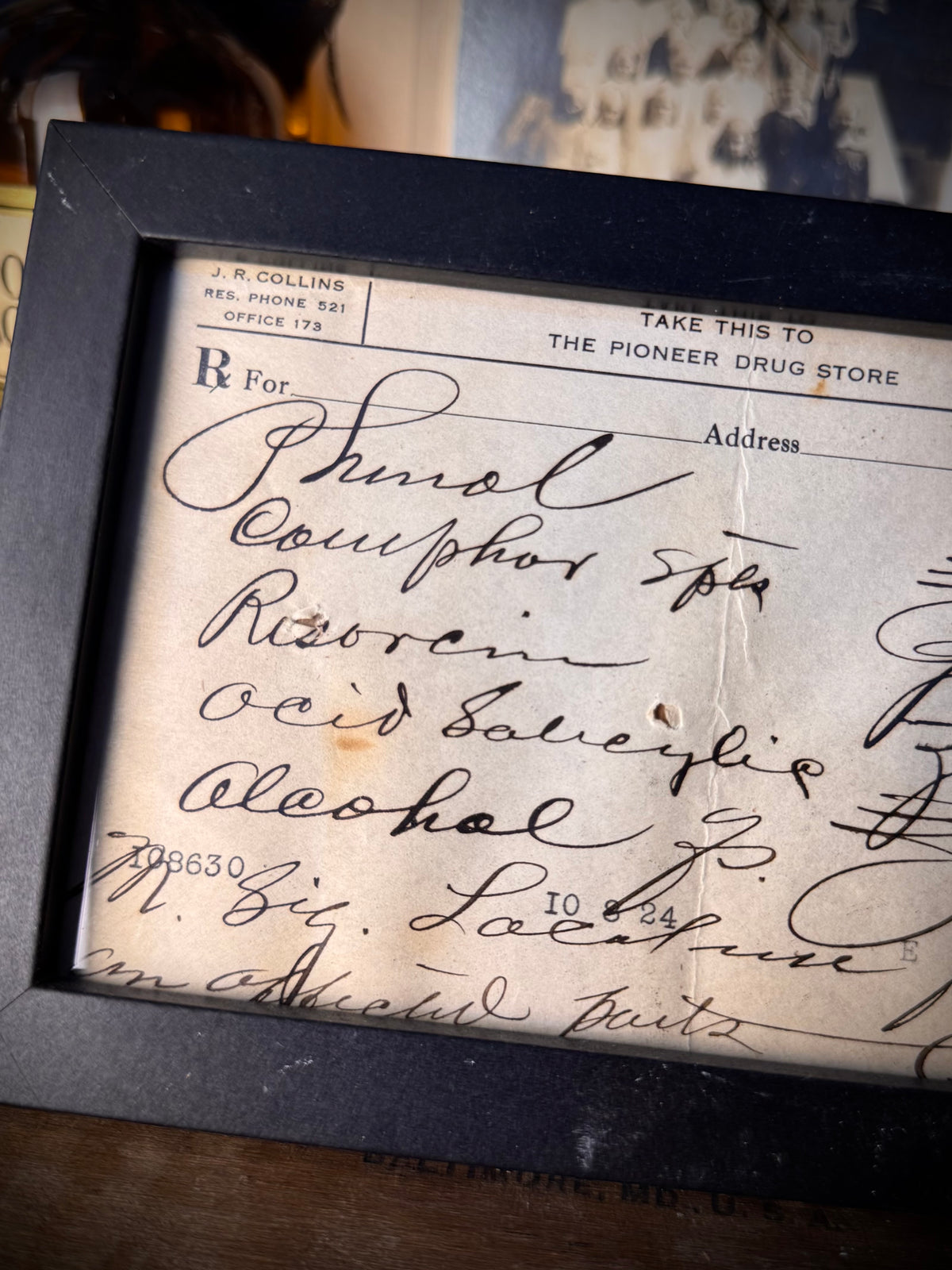 Antique Alcohol Prescription