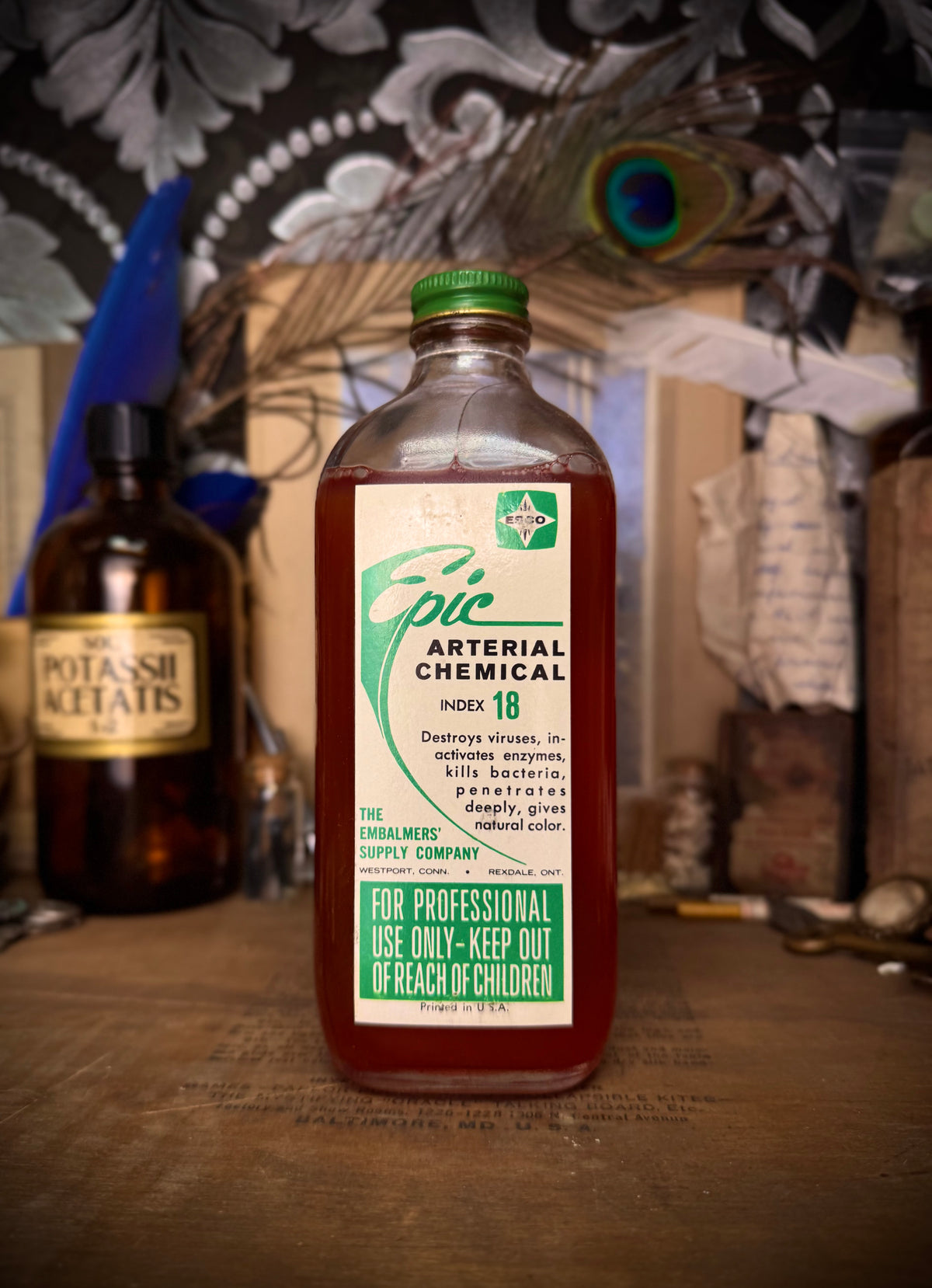 Arterial Fluid Red Embalming Bottle