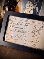 Antique Strychnine Prescription In Frame