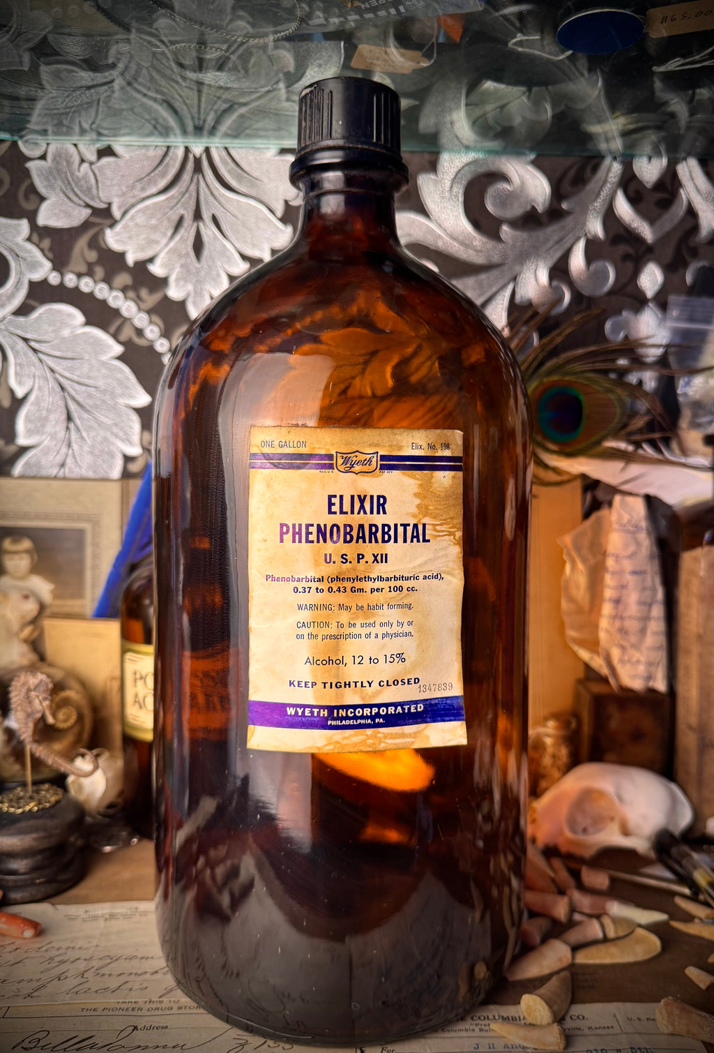 Elixir or Phenobarbital Apothecary Bottle