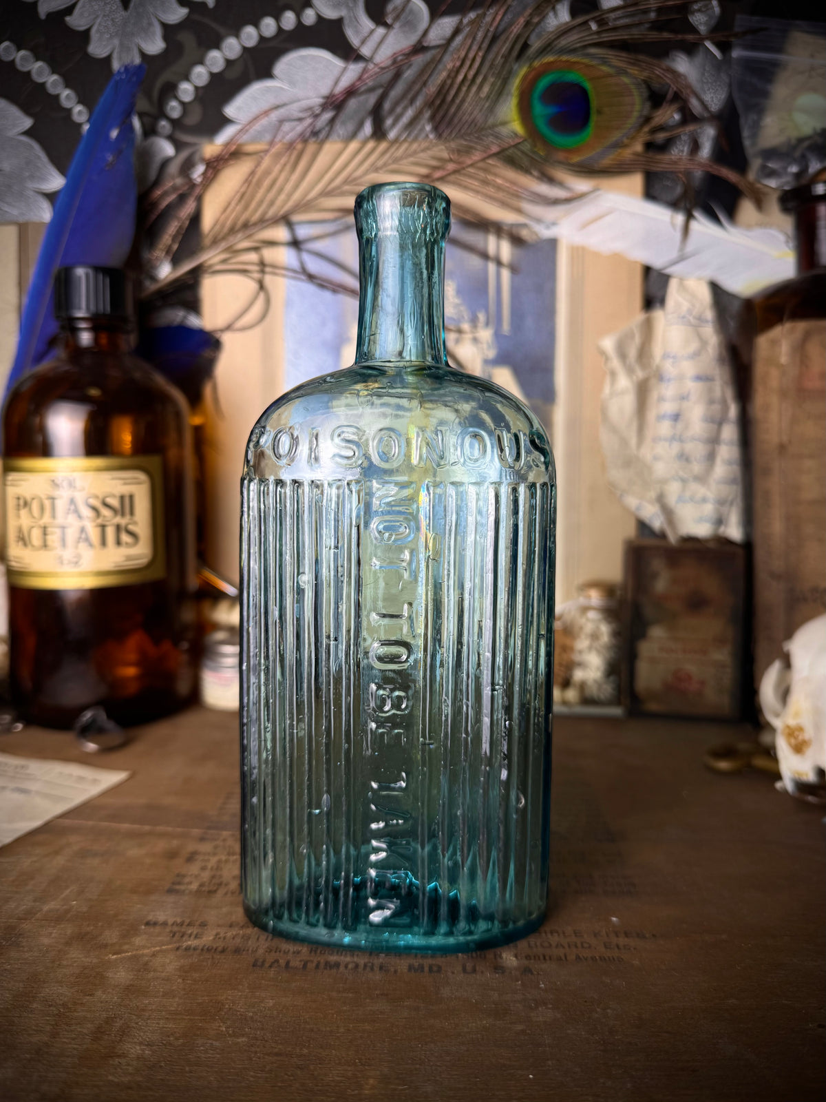 1900s Large Poison Bottle