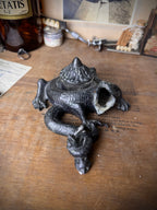 Rare Cast Iron Dragon Inkwell