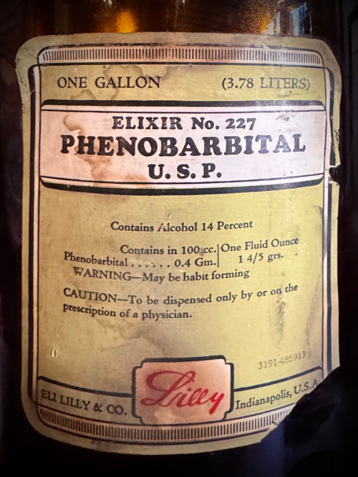 Phenobarbital Apothecary Bottle