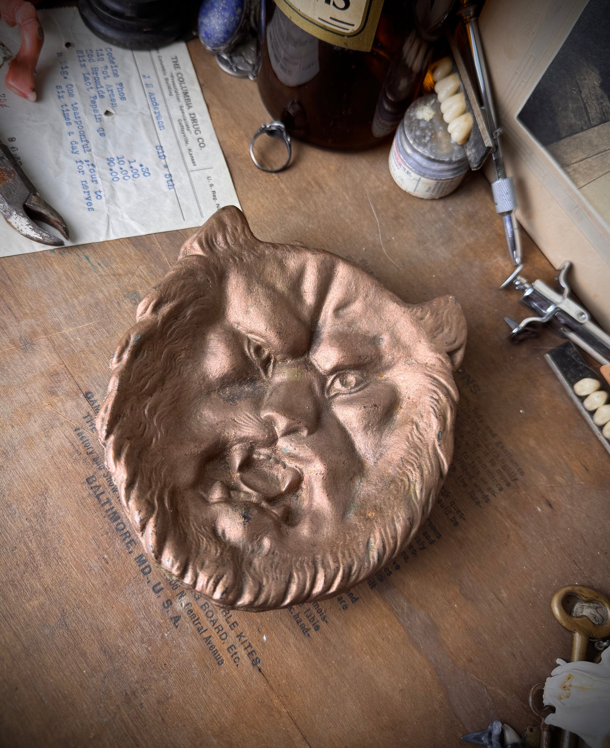 Cast Iron Lion Tray