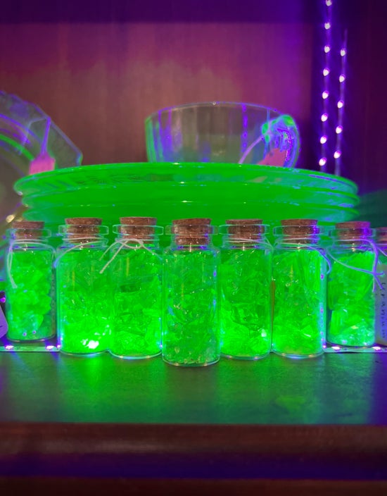 Crushed Uranium Glass Vials