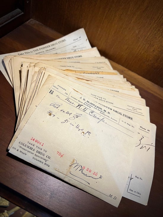 10x Randomized Antique Medical Prescriptions