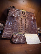 1920’s Alligator Skin Purse & Matching Coin Purse