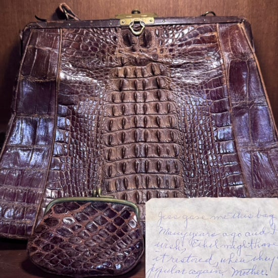 1920’s Alligator Skin Purse & Matching Coin Purse